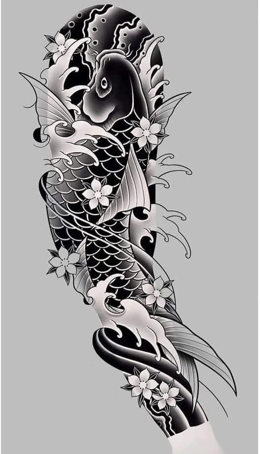 鯉魚紋身新設(shè)計(jì)，友情與陪伴的溫馨故事展