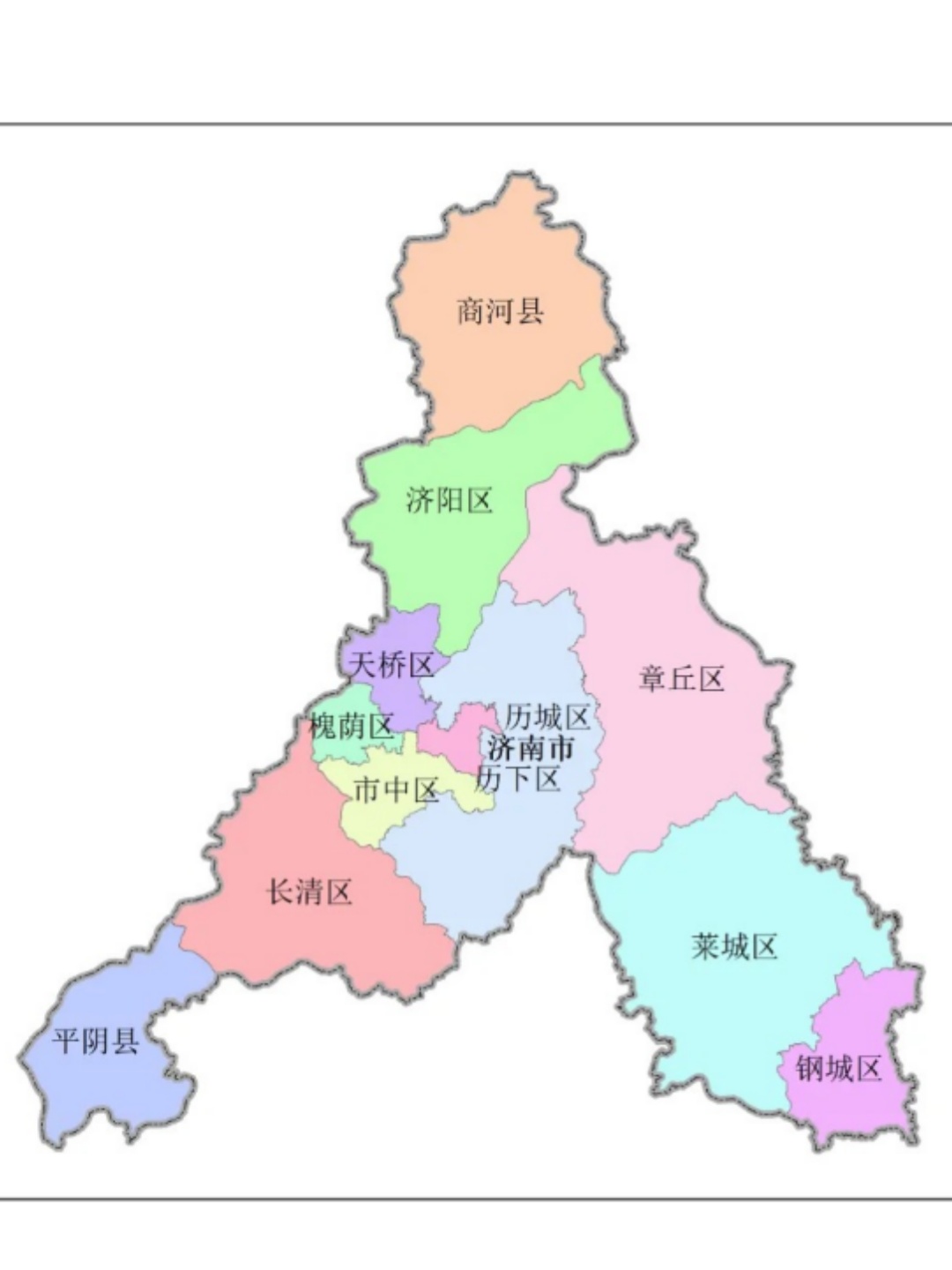 濟(jì)南市最新區(qū)域劃分圖，城市探索之旅啟程